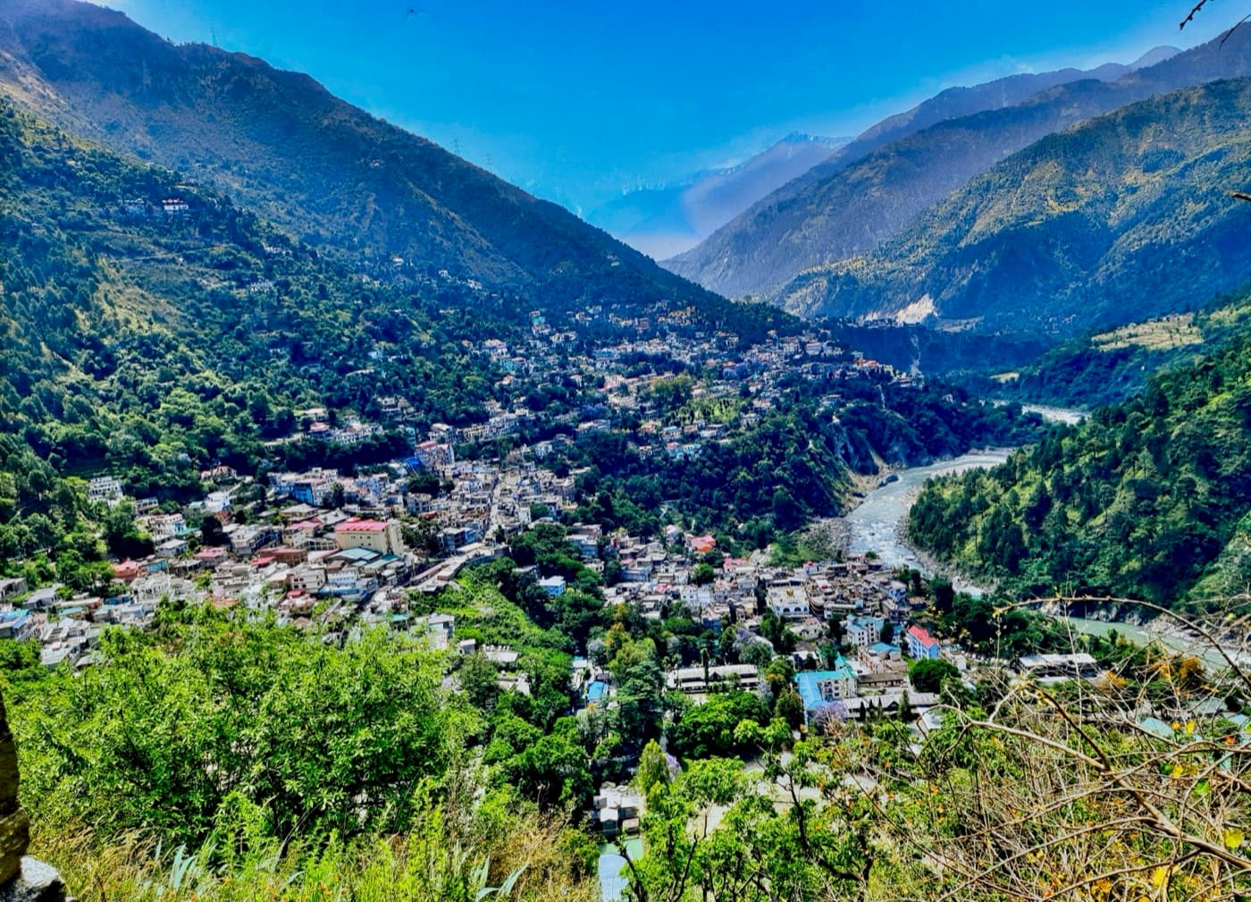 The town of Chamba along the Ravi river in Himachal Pradesh